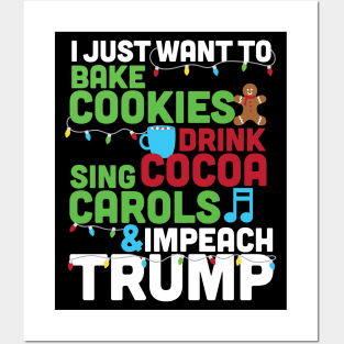 Impeach Trump Christmas Funny Anti Trump Traditions Posters and Art